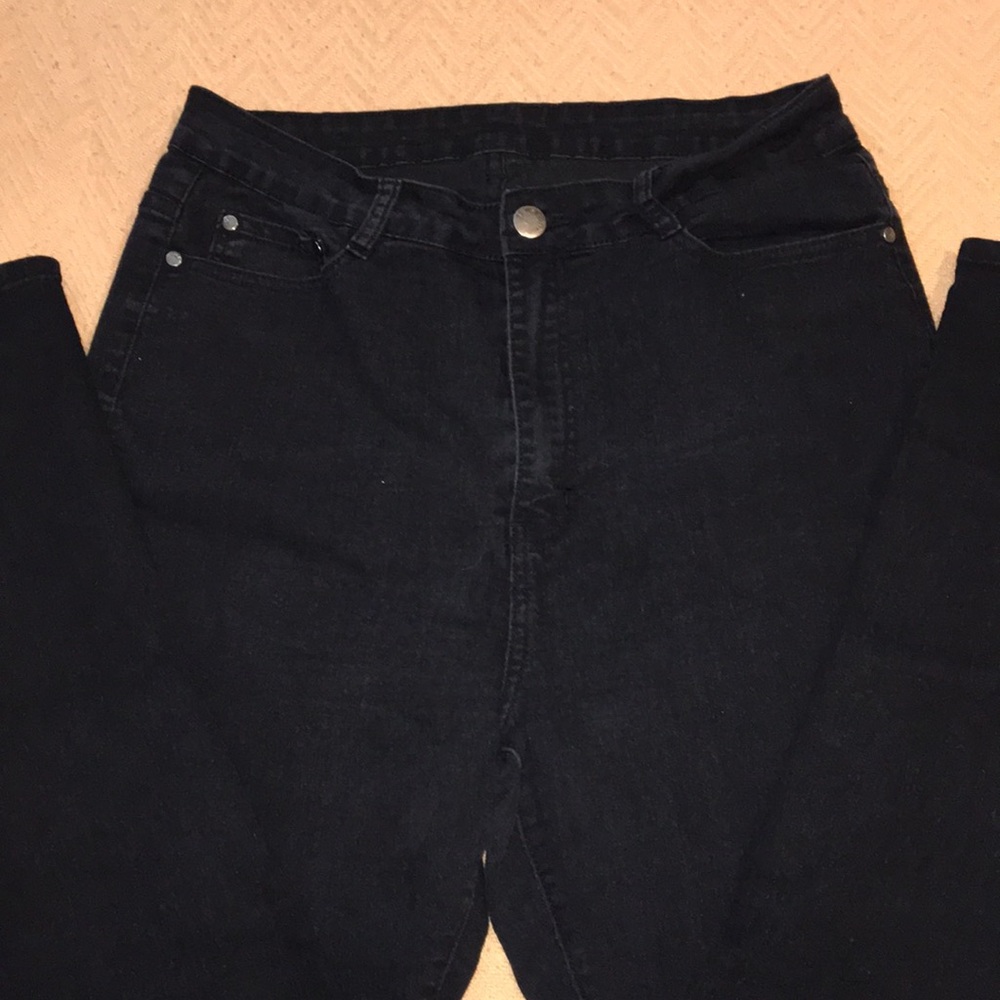 High waisted denim pants